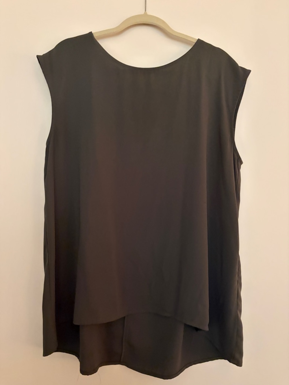 Women's Grey Sleeveless Layered Shell Top